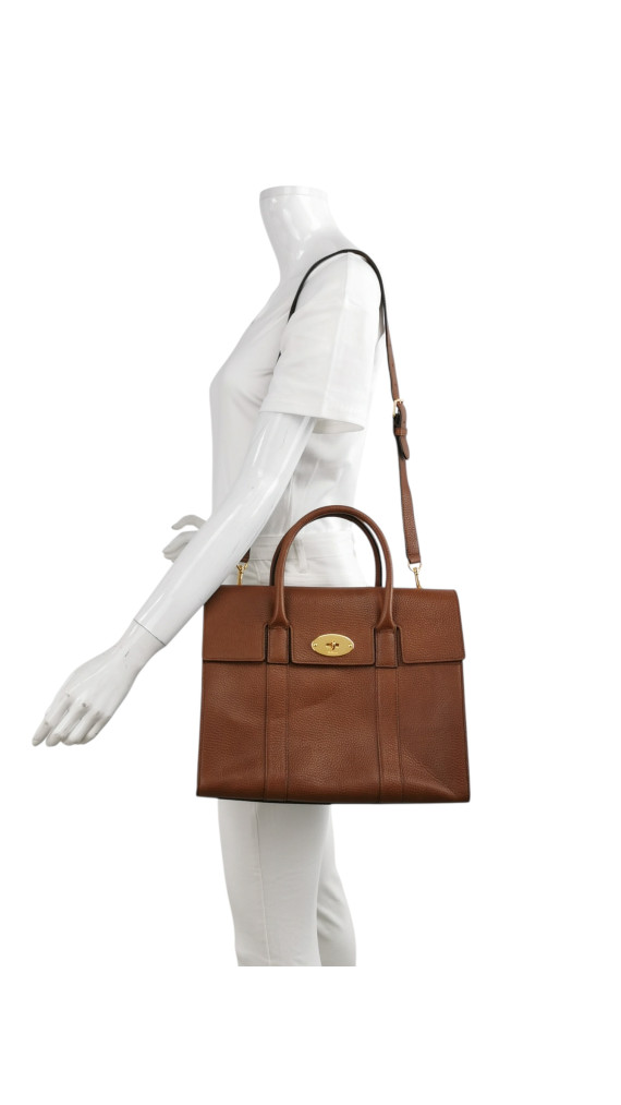 Mulberry Bayswater Bag i brunt skinn