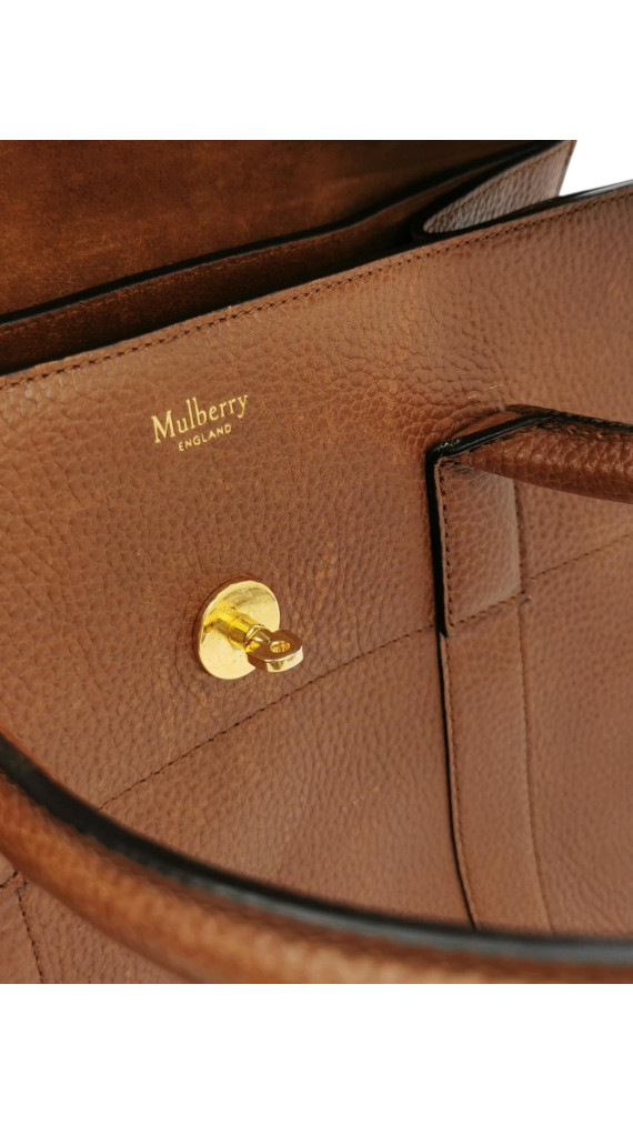 Mulberry Bayswater Bag i brunt skinn