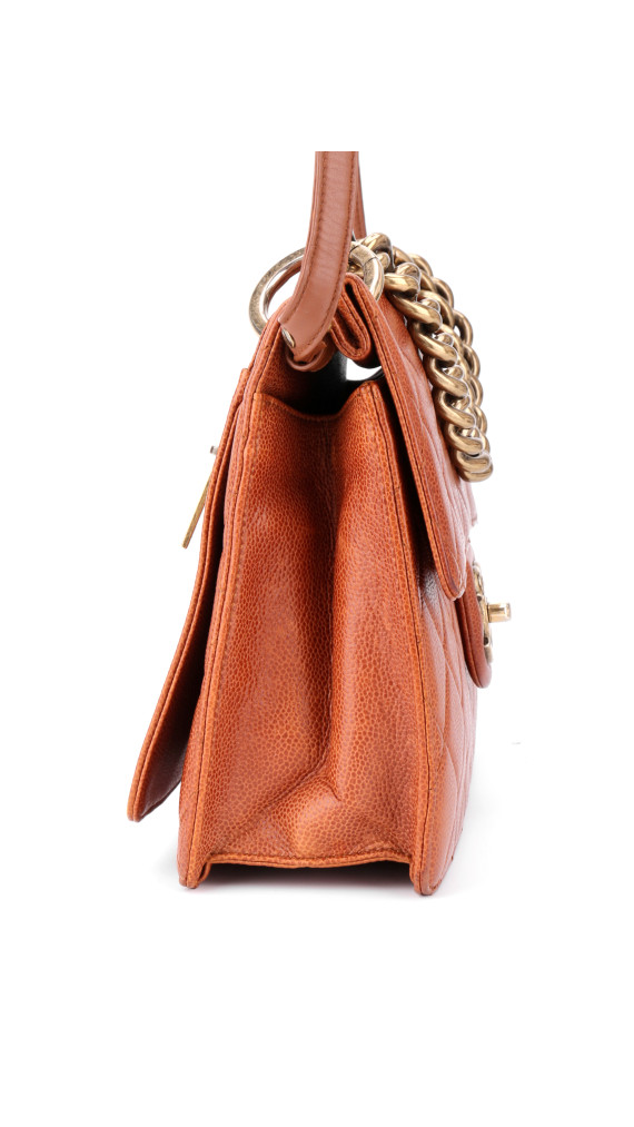 Chanel Classic Flap Brown Caviar Leather