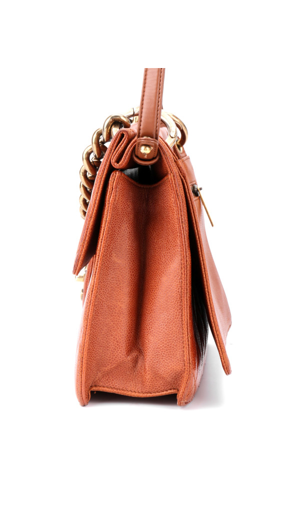 Chanel Classic Flap Brown Caviar Leather