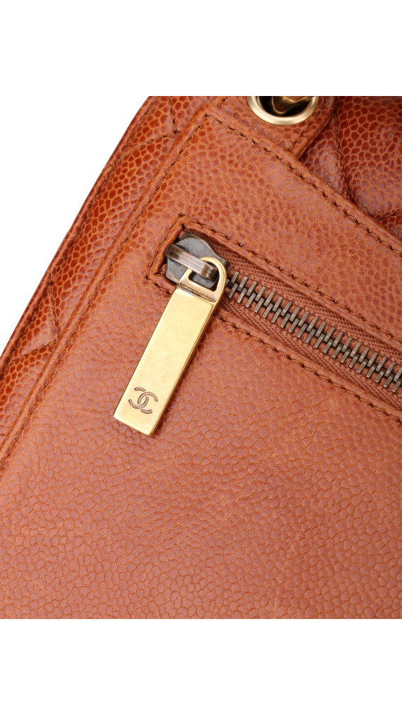 Chanel Classic Flap Brown Caviar Leather