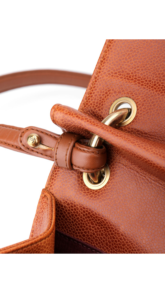 Chanel Classic Flap Brown Caviar Leather