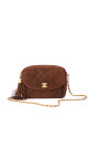 Vintage Chanel Camera Bag Brown Semsket Skinn
