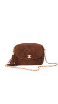 Vintage Chanel Camera Bag Brown Semsket Skinn