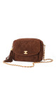 Vintage Chanel Camera Bag Brown Semsket Skinn