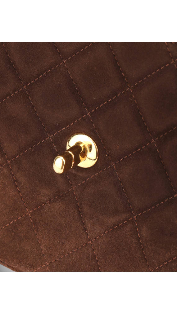Vintage Chanel Camera Bag Brown Semsket Skinn