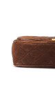 Vintage Chanel Camera Bag Brown Semsket Skinn