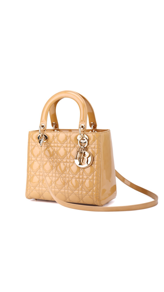 Christian Dior Lady Dior i Beige Patent Leather