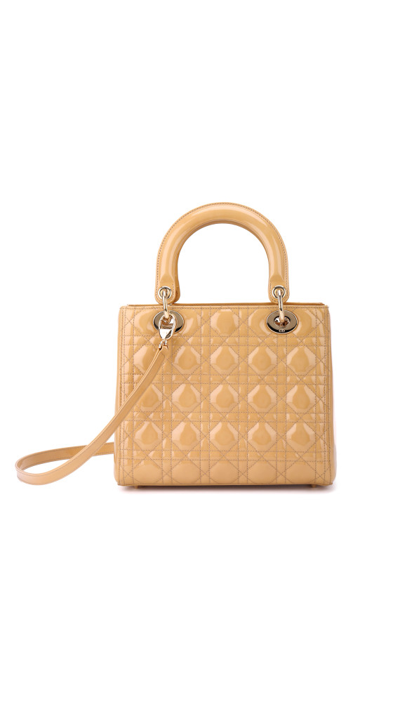 Christian Dior Lady Dior i Beige Patent Leather