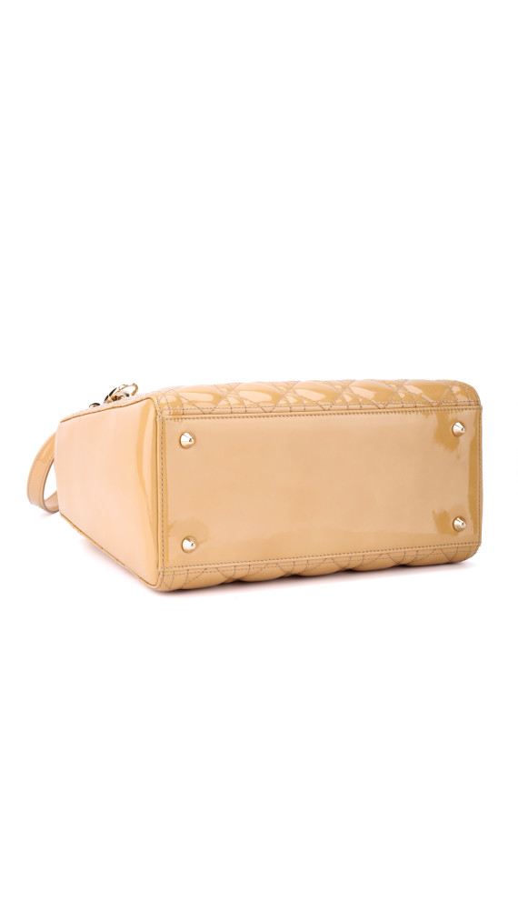 Christian Dior Lady Dior i Beige Patent Leather