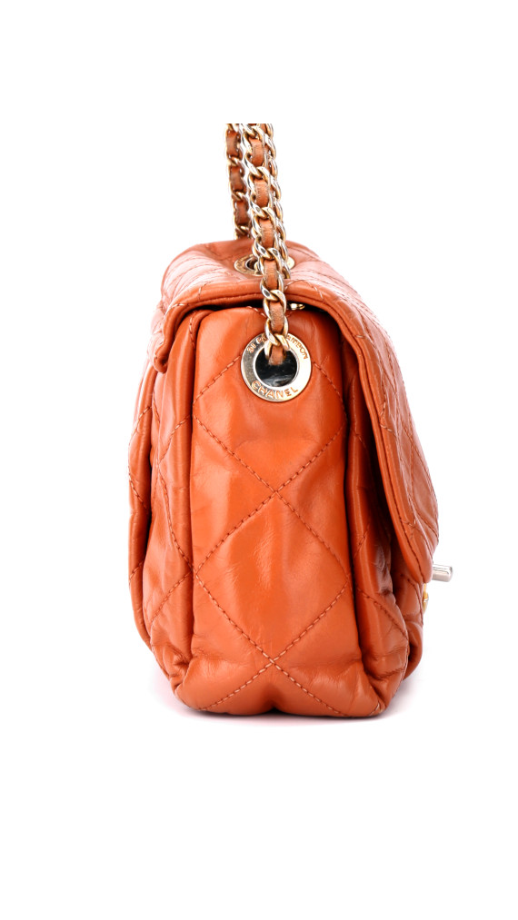Chanel Single Flap Bag Iridescent Calfskin Shoulder Bag