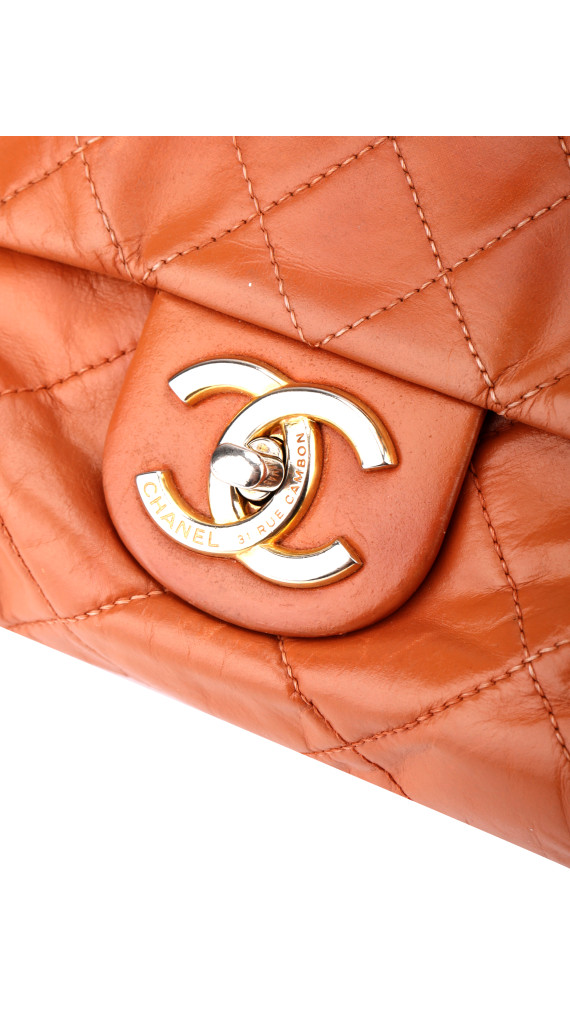 Chanel Single Flap Bag Iridescent Calfskin Shoulder Bag