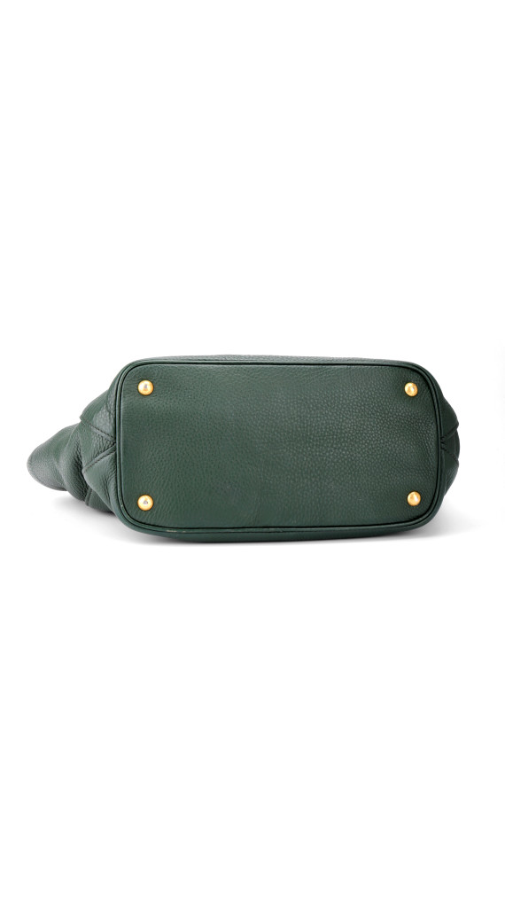 Prada Vitello Daino Tote Shoulder Bag Green