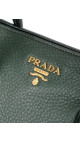 Prada Vitello Daino Tote Shoulder Bag Green