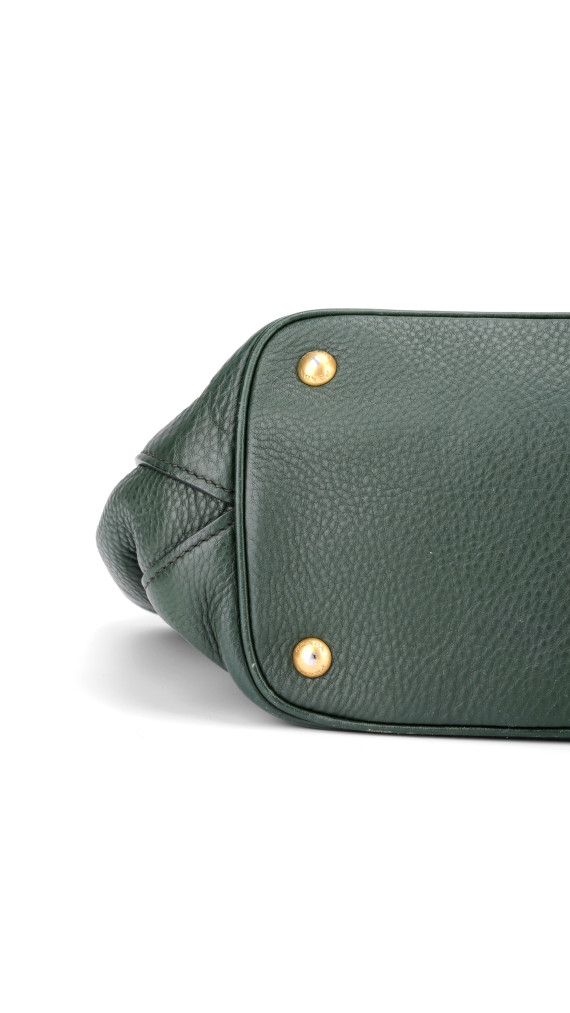 Prada Vitello Daino Tote Shoulder Bag Green