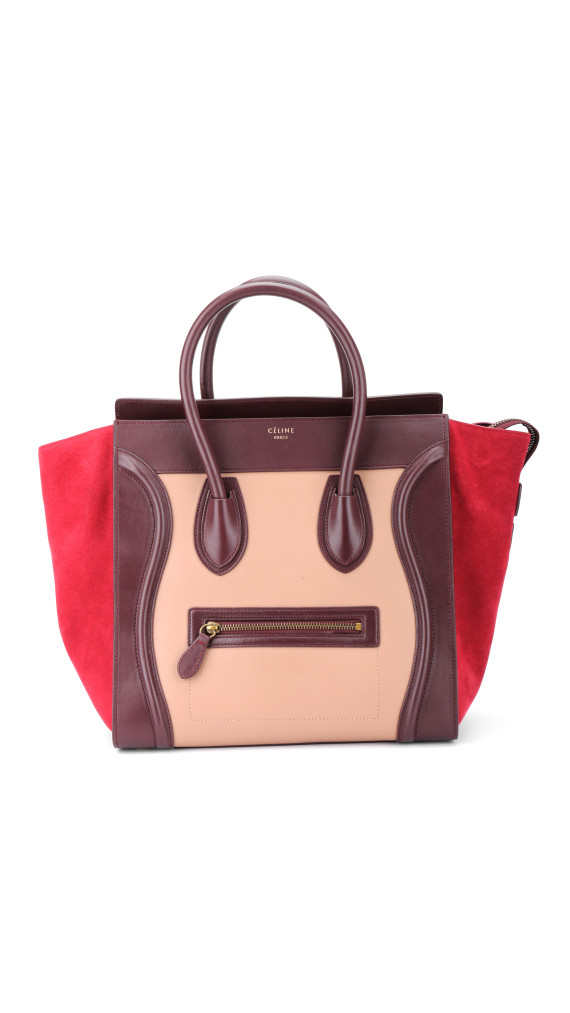 Céline Luggage Tote Tricolor Suede & Leather