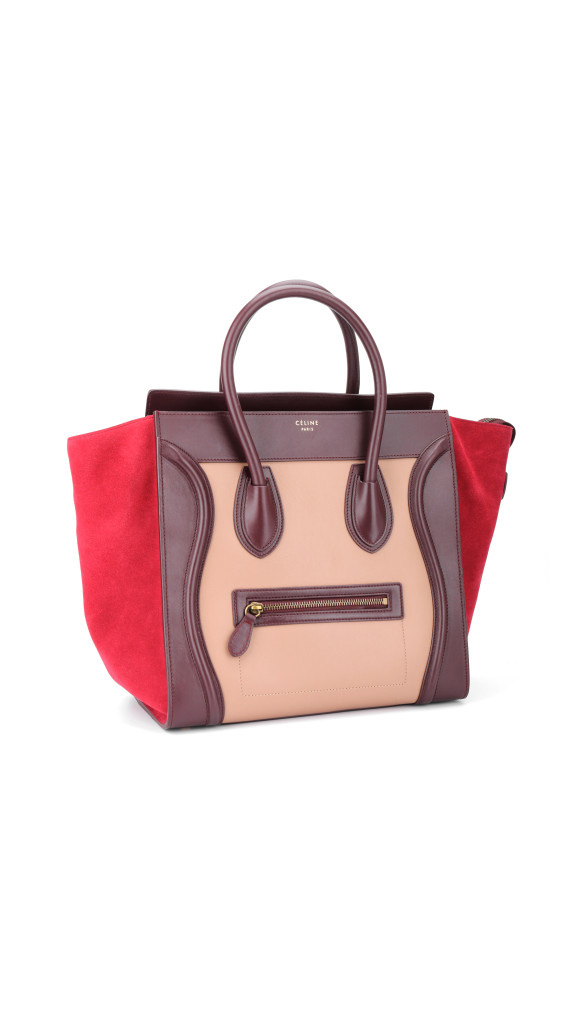 Céline Luggage Tote Tricolor Suede & Leather