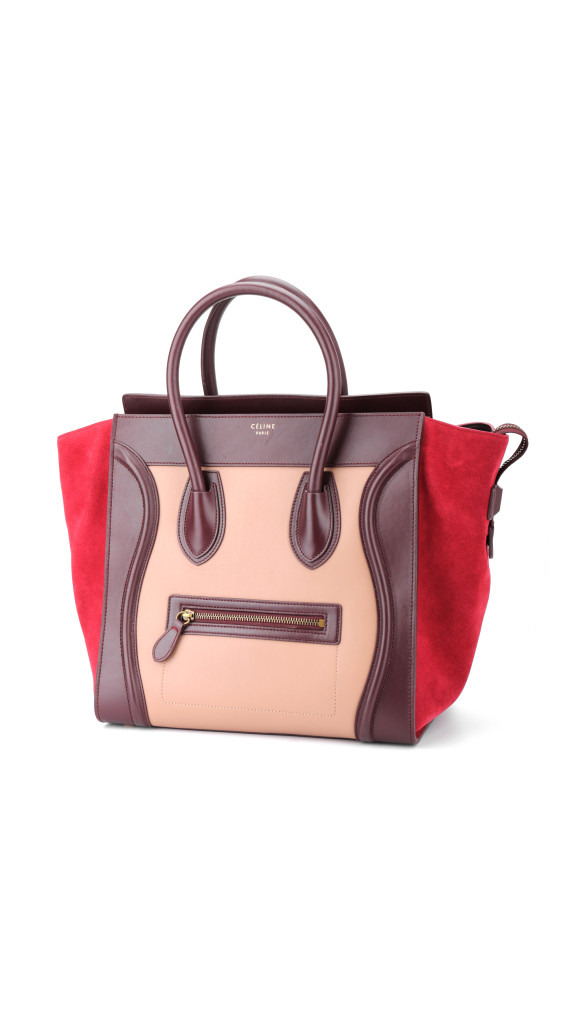 Céline Luggage Tote Tricolor Suede & Leather
