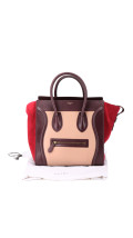 Céline Luggage Tote Tricolor Suede & Leather