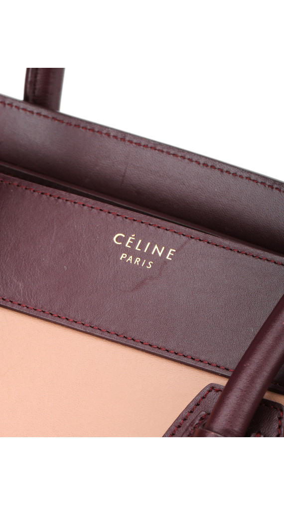 Céline Luggage Tote Tricolor Suede & Leather