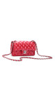 Chanel Classic Mini Single Flap Bag Dark Red i Patent Leather