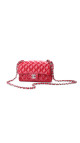 Chanel Classic Mini Single Flap Bag Dark Red i Patent Leather