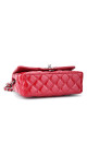 Chanel Classic Mini Single Flap Bag Dark Red i Patent Leather