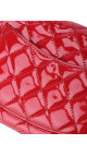 Chanel Classic Mini Single Flap Bag Dark Red i Patent Leather