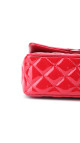 Chanel Classic Mini Single Flap Bag Dark Red i Patent Leather