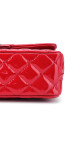 Chanel Classic Mini Single Flap Bag Dark Red i Patent Leather