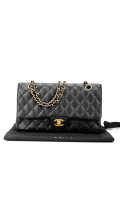Chanel Classic Double Flap Medium Shoulder Bag i Black Caviar
