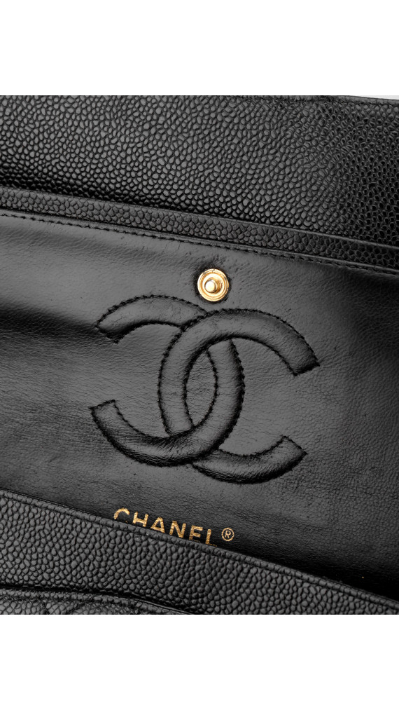 Chanel Classic Double Flap Medium Shoulder Bag i Black Caviar