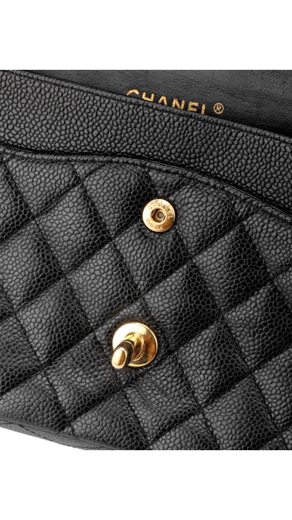 Chanel Classic Double Flap Medium Shoulder Bag i Black Caviar