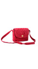 Chanel Single Flap Shoulder Bag Red Suede