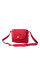 Chanel Single Flap Shoulder Bag Red Suede