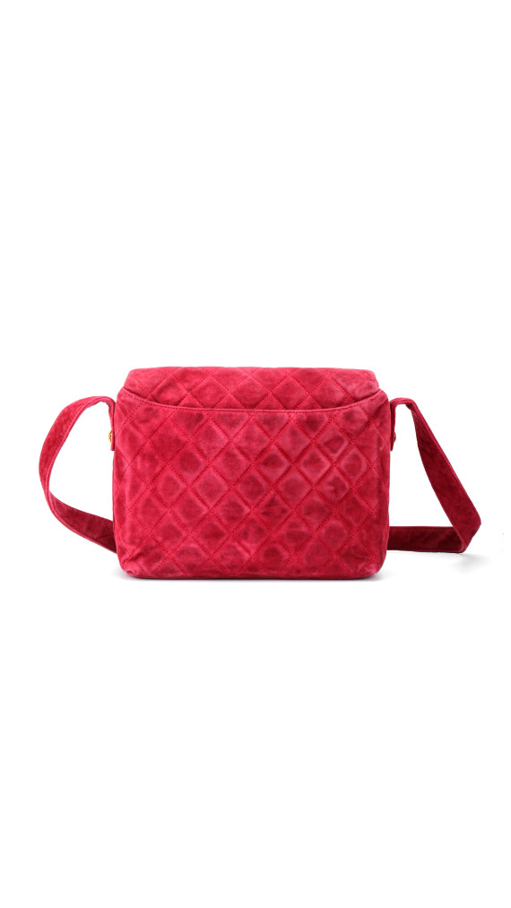 Chanel Single Flap Shoulder Bag Red Suede