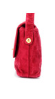 Chanel Single Flap Shoulder Bag Red Suede
