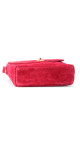 Chanel Single Flap Shoulder Bag Red Suede
