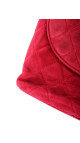 Chanel Single Flap Shoulder Bag Red Suede