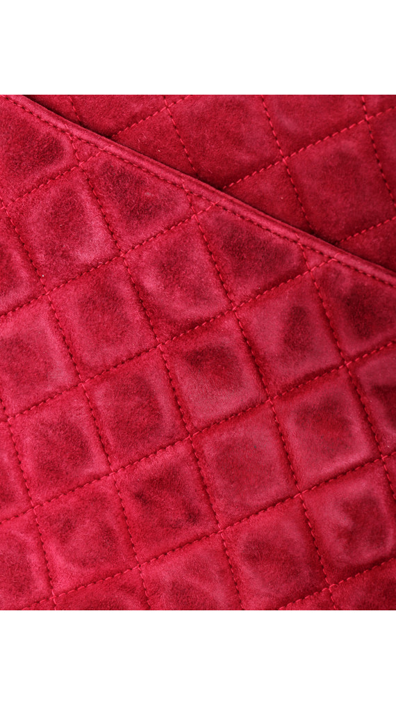Chanel Single Flap Shoulder Bag Red Suede