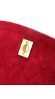 Chanel Single Flap Shoulder Bag Red Suede