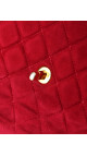 Chanel Single Flap Shoulder Bag Red Suede