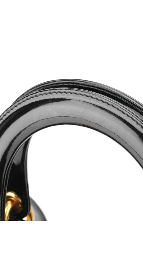 Christian Dior Lady Dior Black Patent Leather