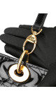 Christian Dior Lady Dior Black Patent Leather