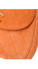 Chanel Single Flap Bag Orange Suede