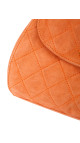 Chanel Single Flap Bag Orange Suede