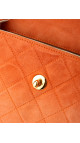 Chanel Single Flap Bag Orange Suede