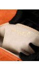 Chanel Single Flap Bag Orange Suede
