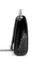 Saint Laurent Kate Tassel Bag Black Croc Embossed Leather