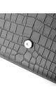 Saint Laurent Kate Tassel Bag Black Croc Embossed Leather